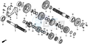 VT750C drawing TRANSMISSION