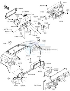 MULE PRO-DX KAF1000EJF EU drawing Front Box