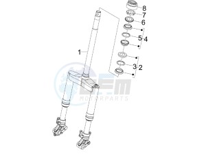 Runner 50 SP drawing Fork steering tube - Steering bearing unit