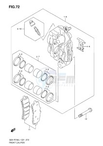 GSX-R750 drawing FRONT CALIPER