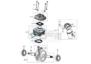 VIVACITY - 100 cc drawing CYLINDER HEAD