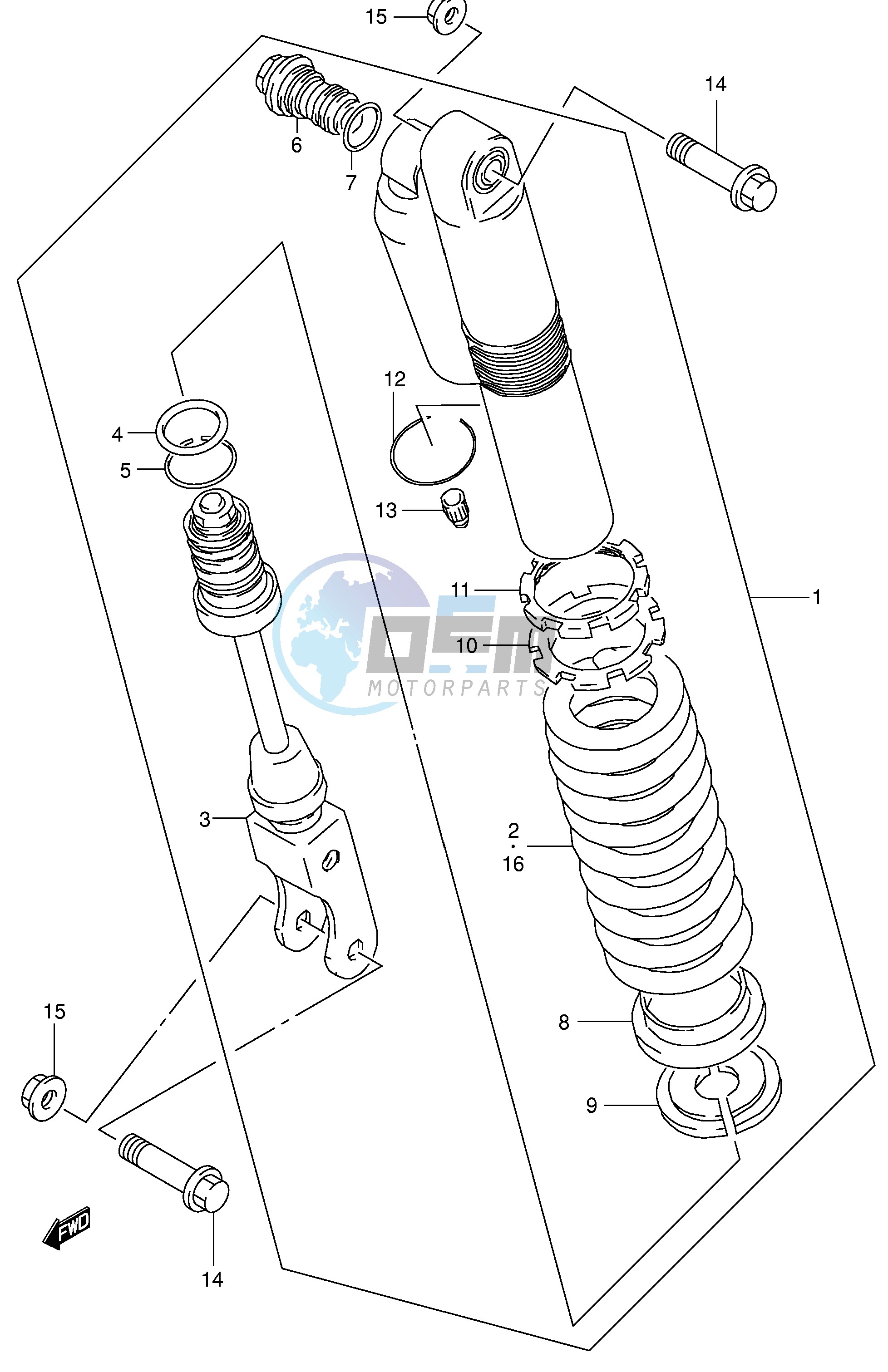 REAR SHOCK ABSORBER (MODEL K4)