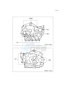 VN 800B [VULCAN 800 CLASSIC] (B6-B9) [VULCAN 800 CLASSIC] drawing CRANKCASE BOLT PATTERN