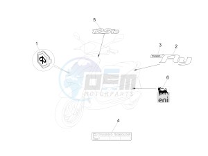 Fly 125 4t 3v ie e3 lem drawing Plates - Emblems