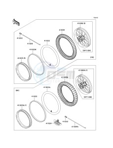 KX 65 A [KX65 MONSTER ENERGY] (A6F - A9FA) A7F drawing WHEELS_TIRES