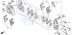 CB1300 CB1300SUPER FOUR drawing FRONT BRAKE CALIPER