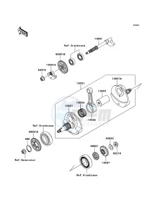 KX450F KX450D7F EU drawing Crankshaft