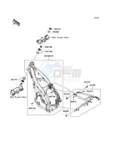 KX250F KX250ZEF EU drawing Frame