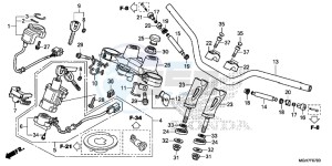 VFR1200XF CrossTourer - VFR1200X 2ED - (2ED) drawing HANDLE PIPE/ TOP BRIDGE