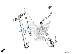 CB500FAH CB500F ED drawing SIDE STAND