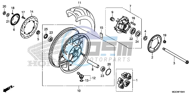 REAR WHEEL (CB1100NA/ NAD)