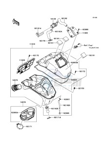 VERSYS KLE650A9F GB XX (EU ME A(FRICA) drawing Air Cleaner