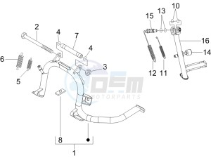 X Evo 125 Euro 3 (UK) drawing Stand/s