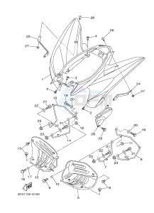 YFM250R YFM25RD RAPTOR 250 (1BTN 1BTP 1BTR) drawing REAR FENDER