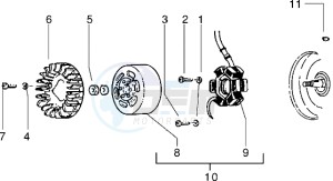 Sfera RST 50 drawing Flywheel magneto