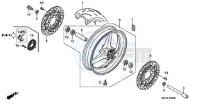 CBR600RR9 Korea - (KO / MK) drawing FRONT WHEEL