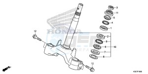 WW125EX2F PCX125 - WW125 UK - (E) drawing STEERING STEM