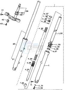 XV VIRAGO 535 drawing FRONT FORK