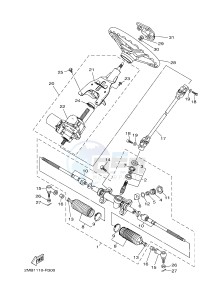 YXM700E YXM70VPXH VIKING EPS (B42F) drawing STEERING