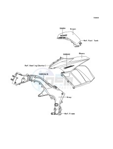 Z1000SX ZX1000GCF FR GB XX (EU ME A(FRICA) drawing Decals(Green)