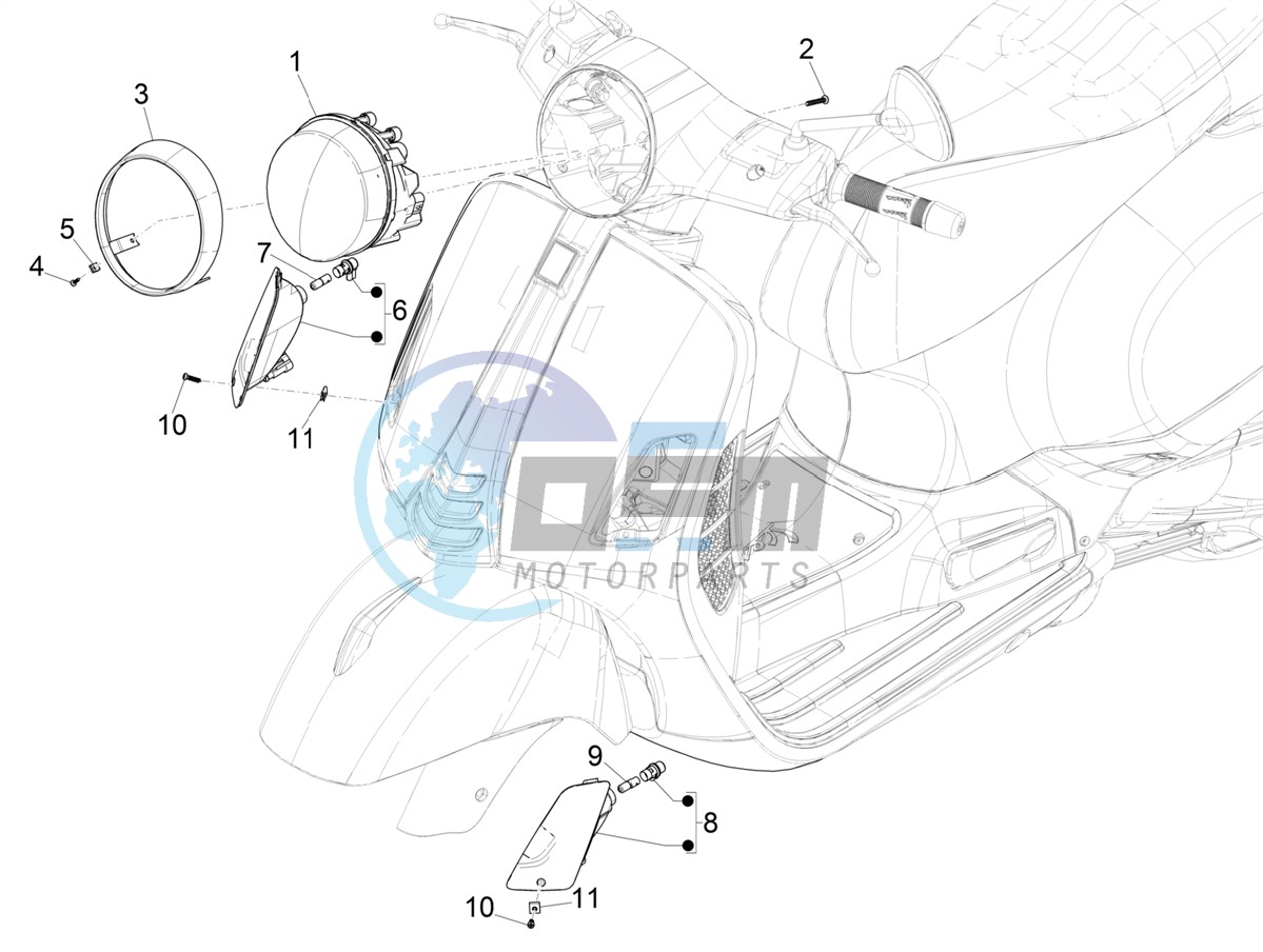 Front headlamps - Turn signal lamps