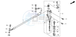 CRF150R CRF150R drawing RR. BRAKE MASTER CYLINDER