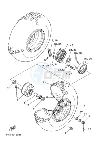 YFM125A YFM125GD GRIZZLY 125 (1PY5 1PY6) drawing FRONT WHEEL