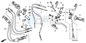 CRF150R9 Europe Direct - (ED / 2ED) drawing HANDLE LEVER/SWITCH/CABLE