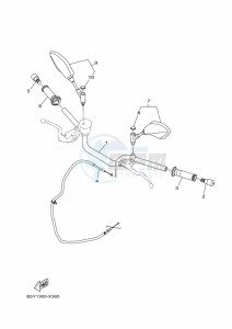 MT-10 SP MTN1000D (BGG1) drawing STEERING HANDLE & CABLE