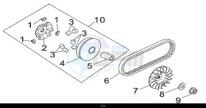 MIO 115 (FS11W1-EU) (L7-M0) drawing MOVABLE DRIVE FACE ASSY