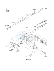 ZX 750 P [NINJA ZX-7R] (P5-P8) [NINJA ZX-7R] drawing SWINGARM