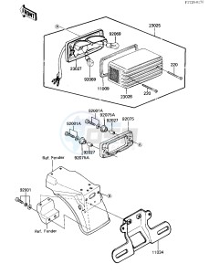 ZX 750 E [GPZ 750 TURBO] (E1-E2) [GPZ 750 TURBO] drawing TAILLIGHT