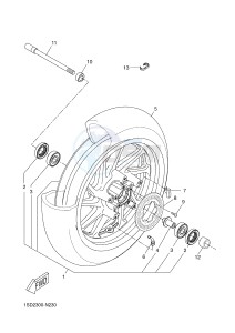 YPR400RA XMAX 400 ABS EVOLIS 400 ABS (1SD6 1SD6 1SD6 1SD6) drawing FRONT WHEEL