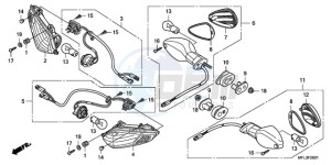 CBR1000RRA Korea - (KO) drawing WINKER (CBR1000RR9,A/RA9, A)