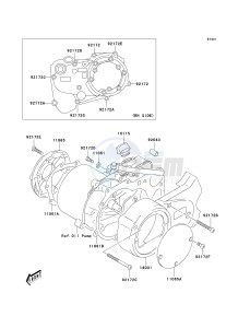 KDX 50 A (A6F) A6F drawing ENGINE COVER-- S- -