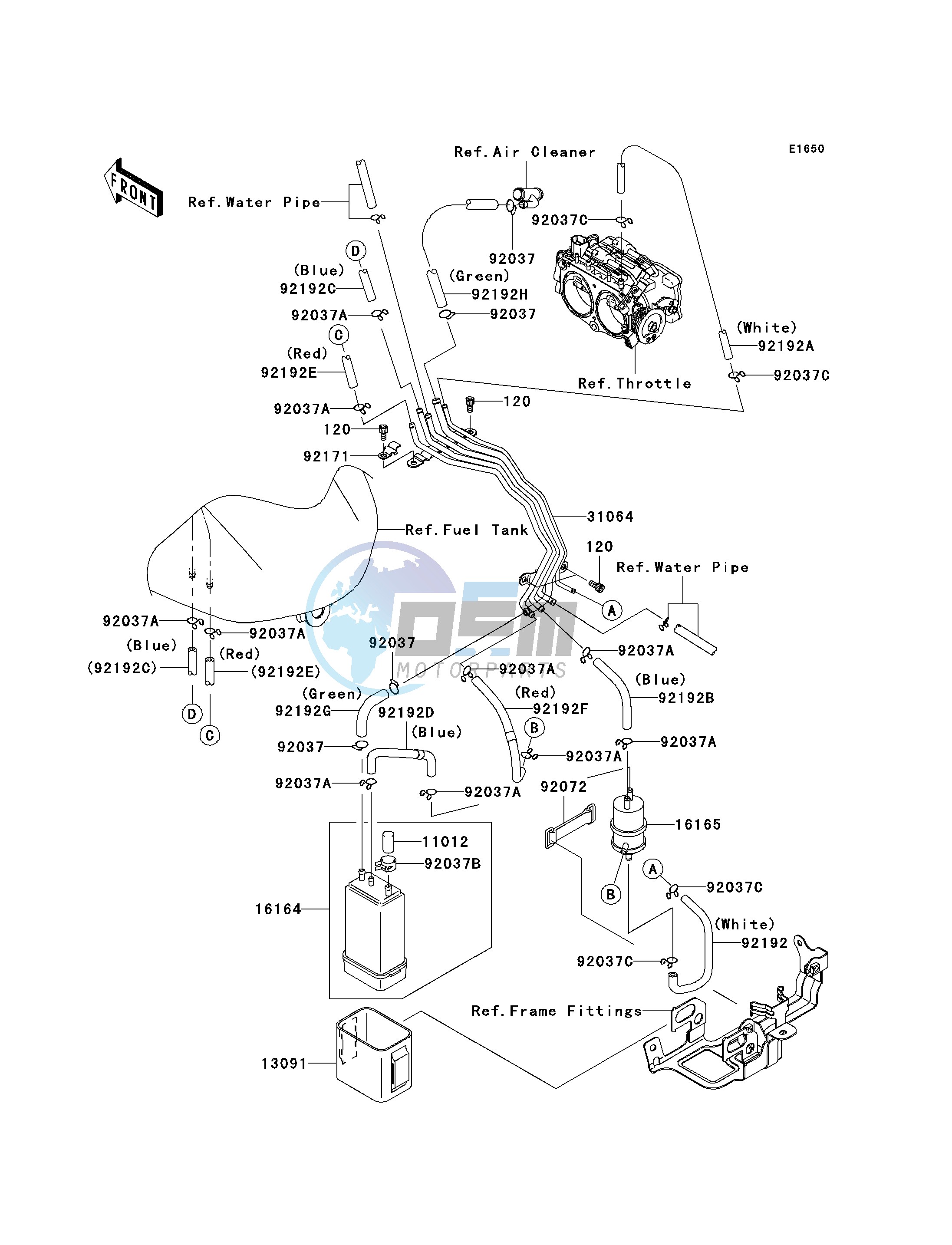 FUEL EVAPORATIVE SYSTEM-- CA- -