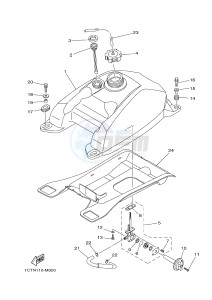 YFM450FWAD YFM450PHE GRIZZLY 450 EPS (2LC6 2LC7) drawing FUEL TANK