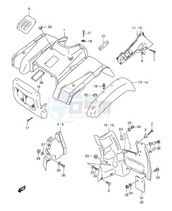 LT-A500F (E24) drawing FRONT FENDER