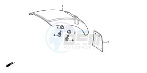 Z50J drawing FRONT FENDER