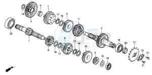 CB250 drawing TRANSMISSION