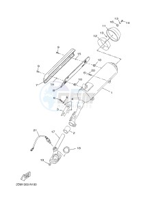 YPR125RA XMAX 125 ABS EVOLIS 125 ABS (2DM4) drawing EXHAUST