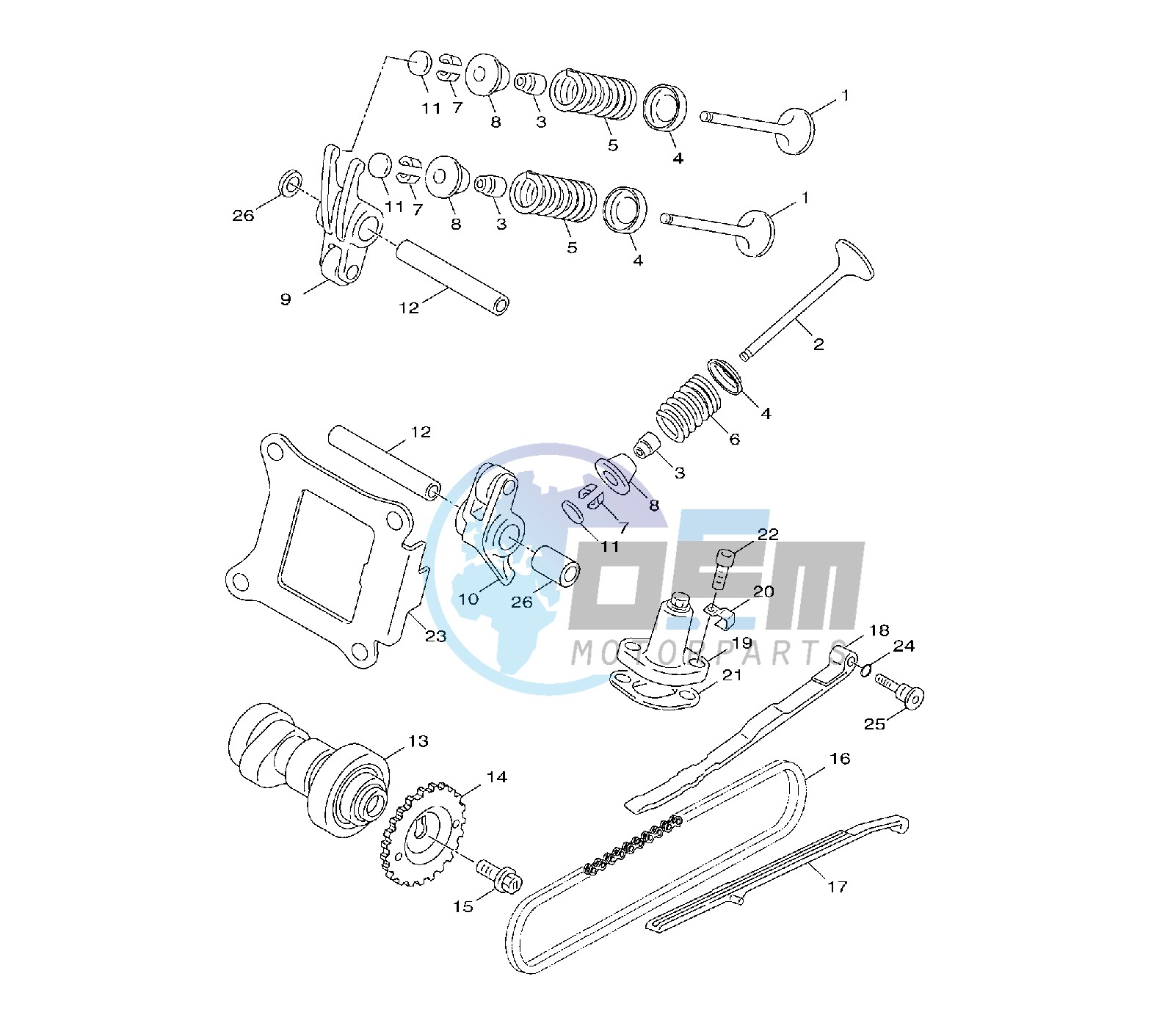 CAMSHAFT AND VALVE