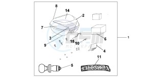 CBF1000 drawing TOP BOX 35 L PEARL SIENNA RED