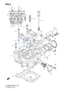 LT-Z400 (E28-E33) drawing CYLINDER HEAD