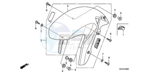 CB1000RA9 France - (F / ABS CMF) drawing FRONT FENDER