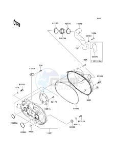 KAF 400 B [MULE 600] (B6F-B9F) B6F drawing CONVERTER COVER