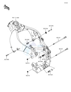 NINJA ZX-10R ZX1000SHF XX (EU ME A(FRICA) drawing Engine Mount