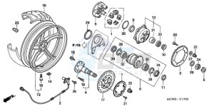 VFR8009 Ireland - (EK / MME) drawing REAR WHEEL