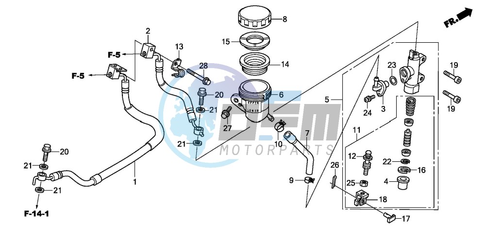 REAR BRAKE MASTER CYLINDER (CBF1000A/T/S)