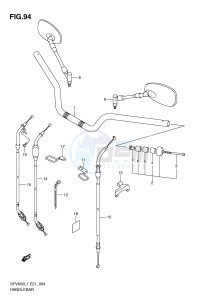 SFV650 (E21) Gladius drawing HANDLEBAR (SFV650UAL1 E21)